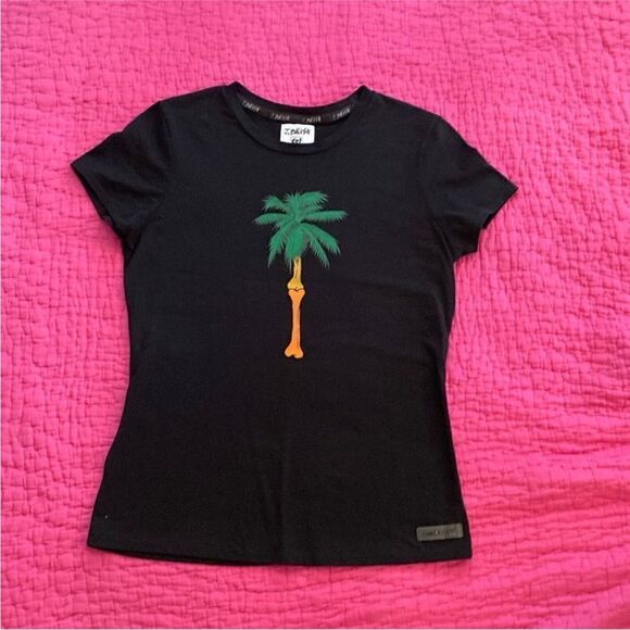 J.Balvin Black T-Shirt with Palm Tree Graphic, S - Picture 1 of 5